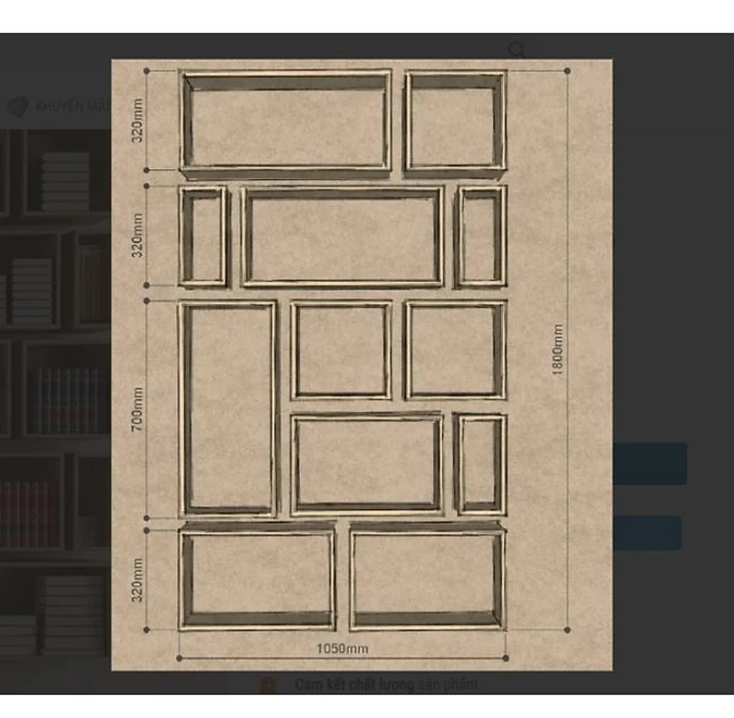 Bộ 12 Kệ Sách Treo Tường Tundo CTBST12 KT 180 x 105 x 20cm