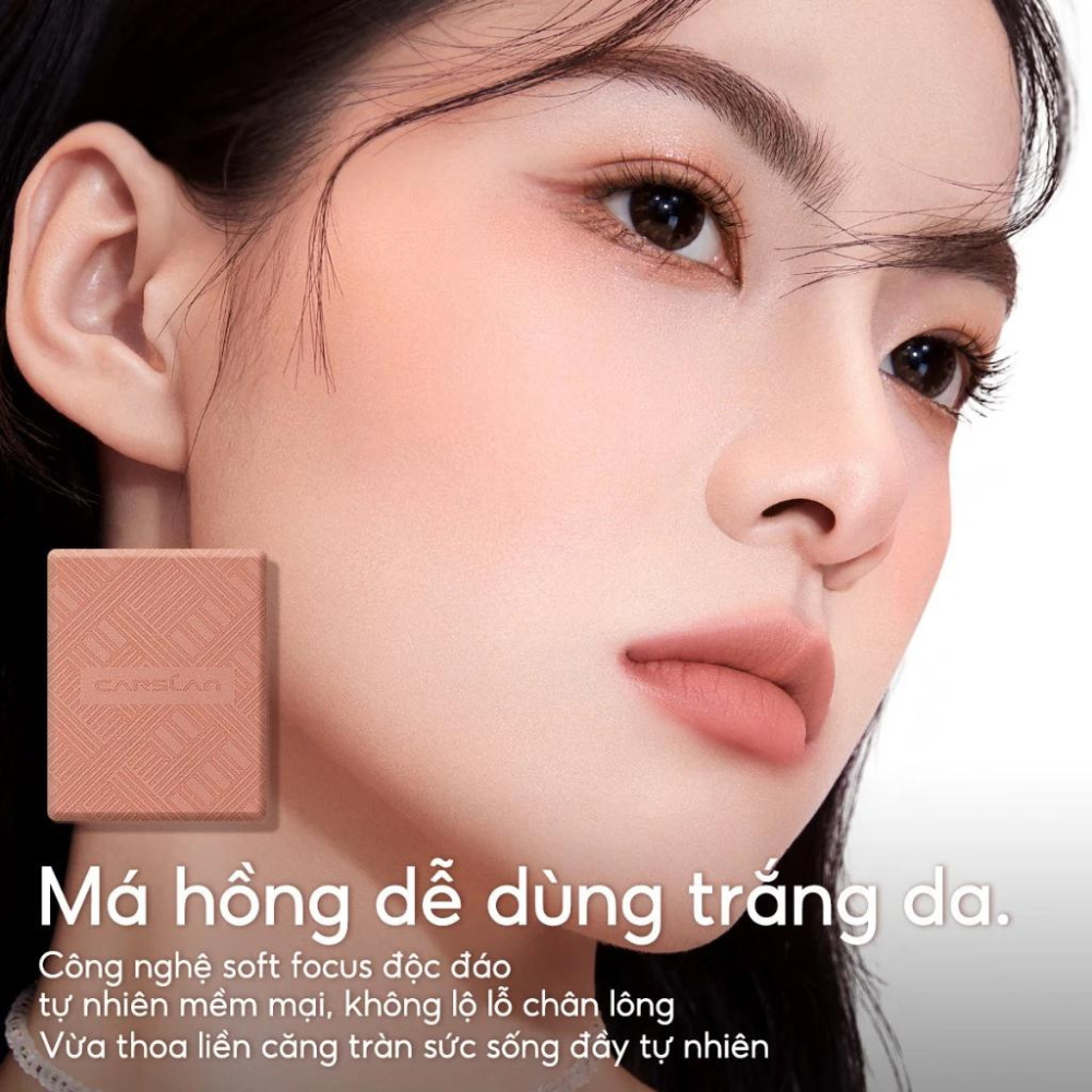 Bảng phấn mắt Carslan 10 màu Phấn má hồng Phấn bắt sáng Tạo khối 18g