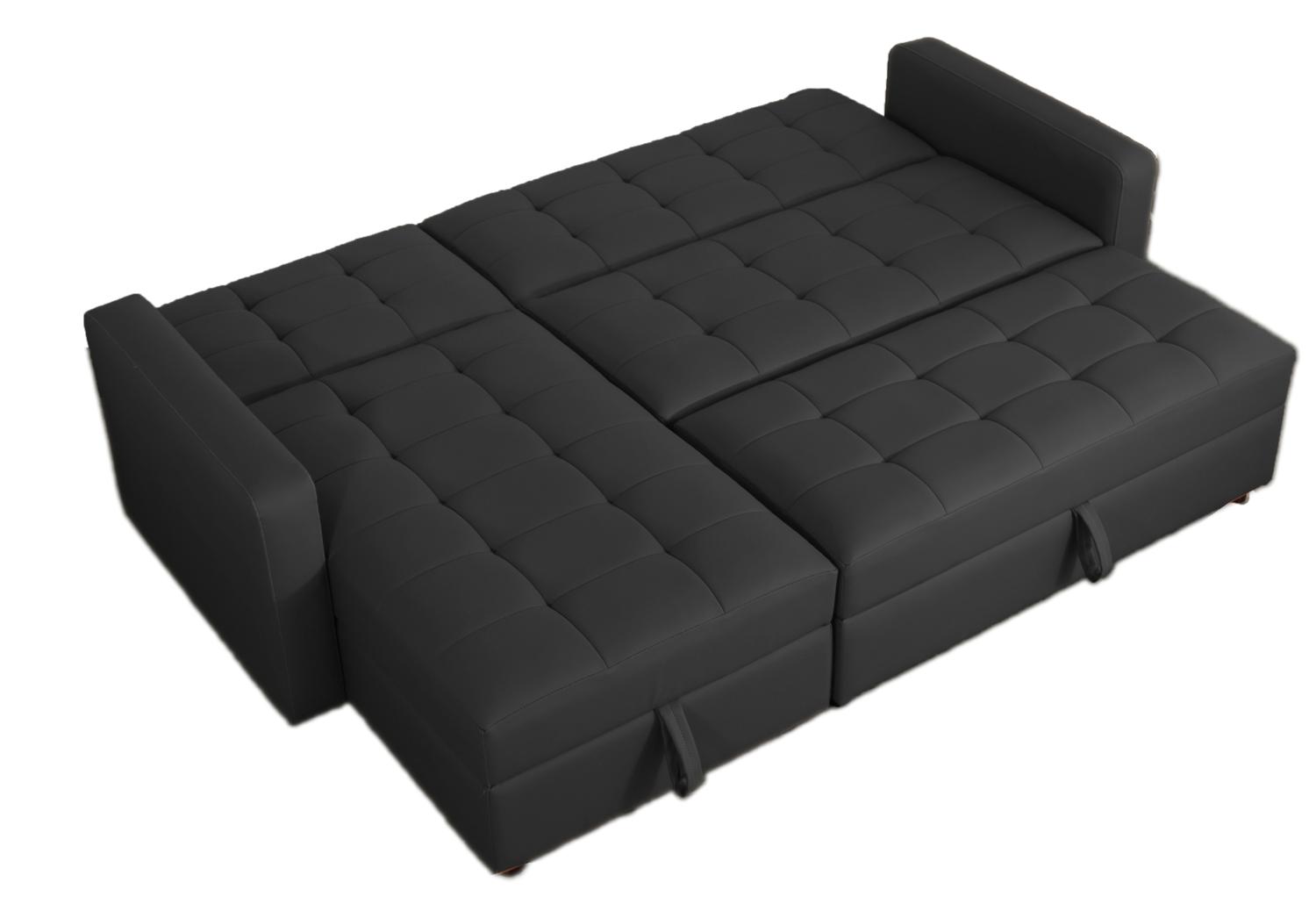 Sofa giường kéo góc L Juno sofa màu cam, xám, tro