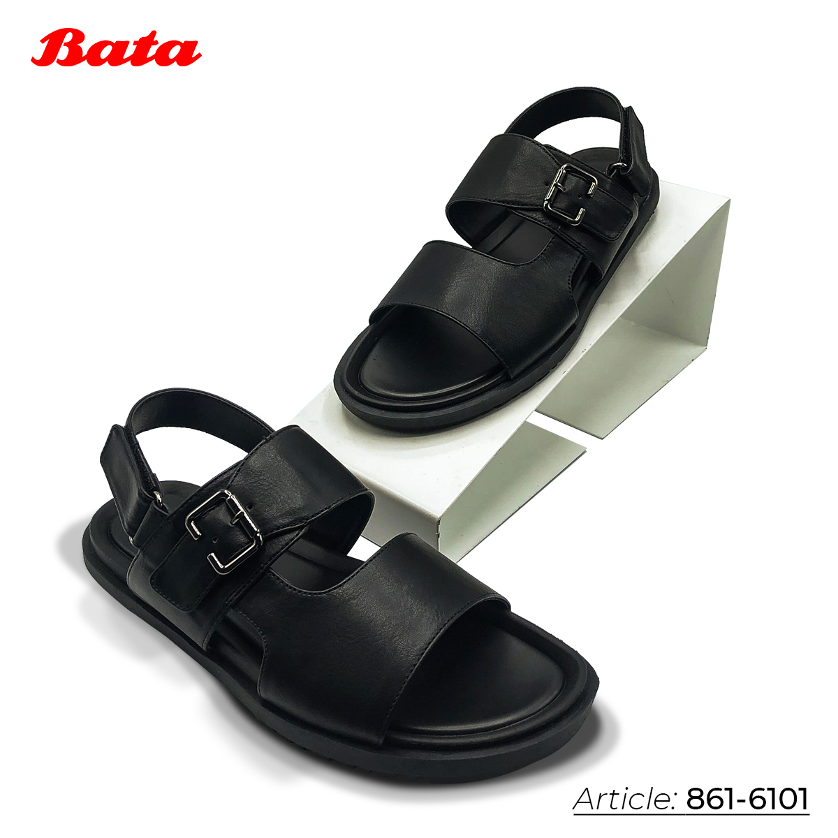 Sandal nam màu đen Thương hiệu Bata 861-6101