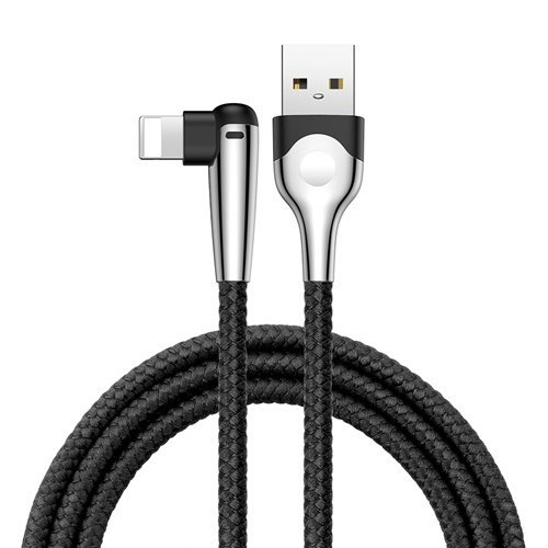 Cáp sạc nhanh và truyền dữ liệu siêu bền Baseus Sharp Bird cable USB For iP 2.4A cho iPhone/ iPad (Metal MVP Elbow Mobile Game Cable)- Hàng chính hãng