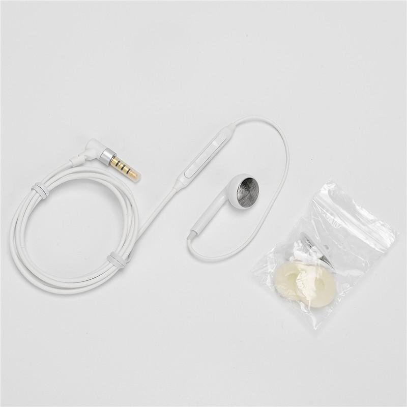 Giao hàng nhanh điều khiển dây đơn phương với mic điều chỉnh tai nghe âm thanh đáy nặng với mic tai nghe khuỷu tay kim loại tai nghe điều khiển có dây trong tai