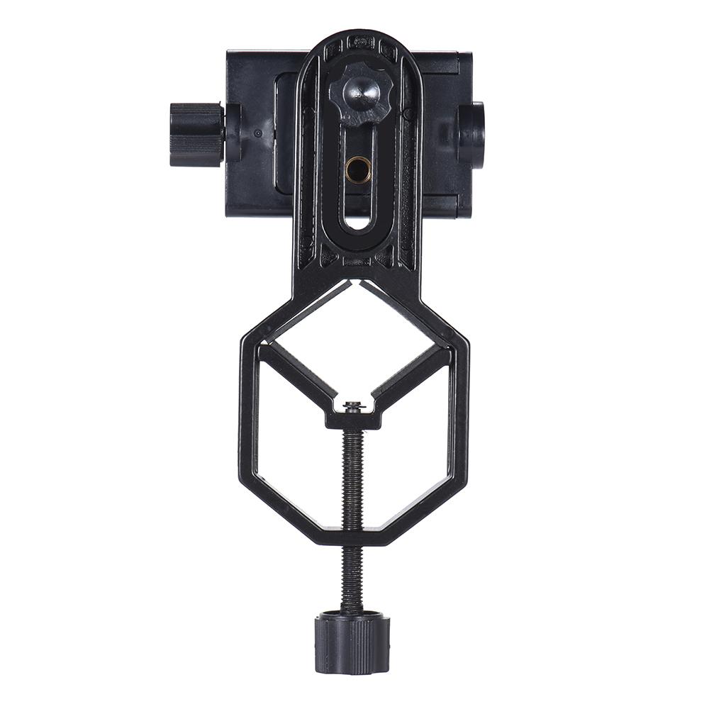 Metal Telescope Mount Adapter Bracket with Adjuatable Smartphone Cell Phone Holder Clip for Binocular Monocular Spotting