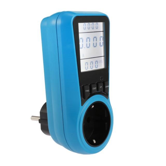 Máy đo điện cho ổ cắm, thiết bị đo hiện tại Chi phí năng lượng Đo Know tiêu thụ năng lượng thiết bị với Đèn nền LCD Bảo vệ quá tải Công suất tối đa 3680W