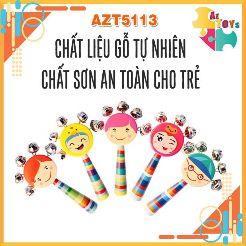 Lục Lạc Gỗ 5 Chuông Cho Bé Vui Nhộn - AZT5113