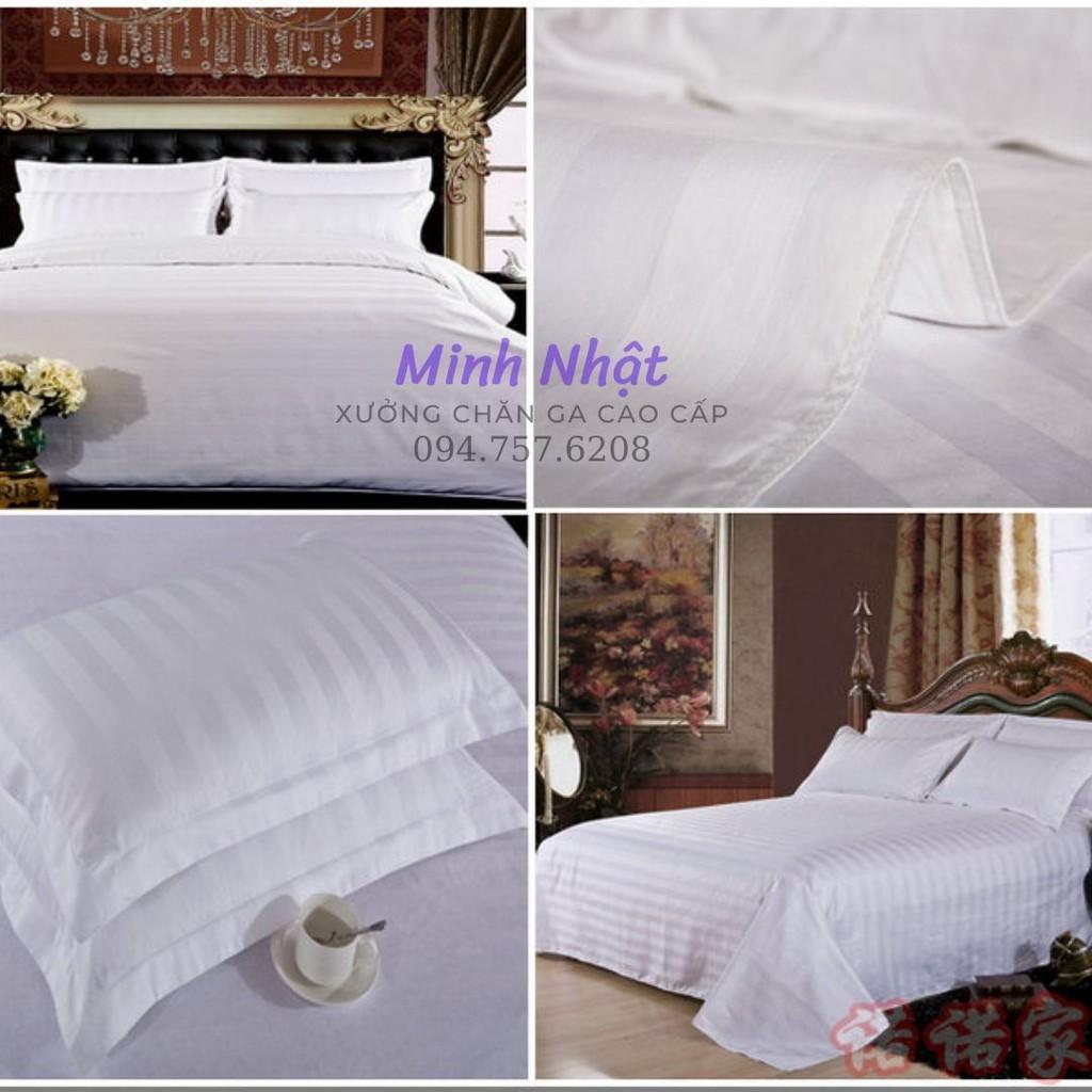 Bộ chăn ga gối chuẩn Khách sạn Satin 3F cao cấp Minh Nhật - Hàng nhập khẩu – Chăn ga khách sạn, homestay