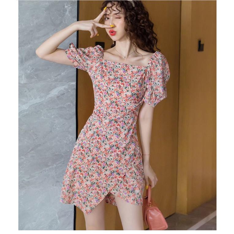 Đầm Xếp Ly Eo Tà Xéo Cổ U Điệu Đà Cực Xinh - BY1135