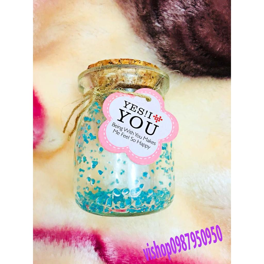 Lọ ước THỦY TINH Phát Sáng Dạ Quang-h19148_T -shop SLIMEMOCHISQUISHY