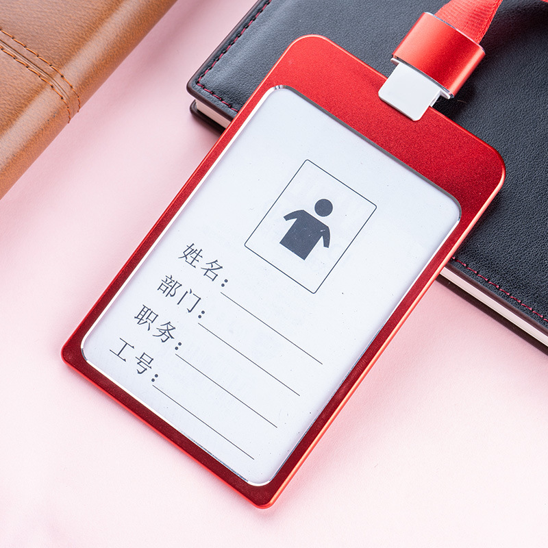 Dây đeo thẻ ID lanyard vỏ hợp kim kim loại đựng Kẹp thẻ tên thẻ tín dụng thẻ ngân hàng Legaxi