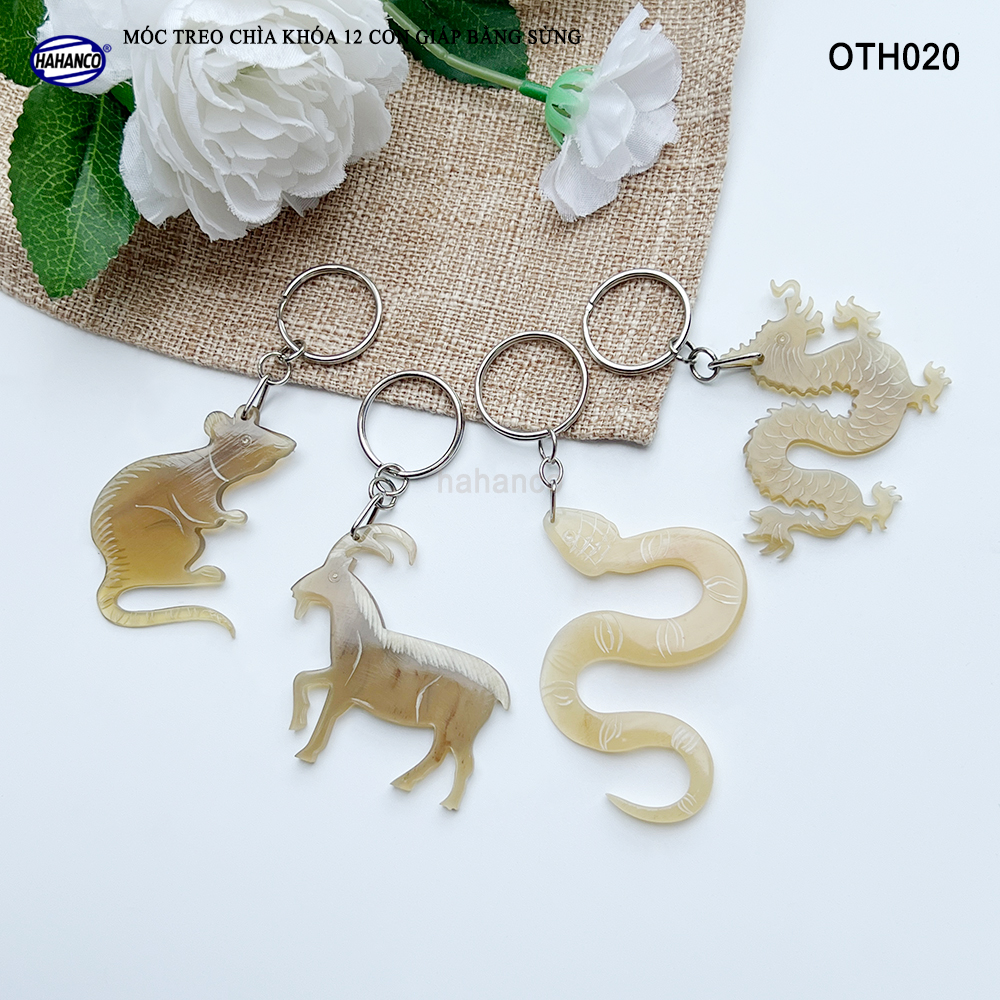 Móc treo chìa khóa 12 con giáp bằng sừng (OTH020) Độc Lạ - Đẹp mắt