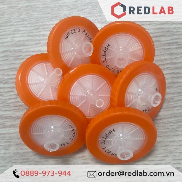 Đầu lọc Syringe PTFE đường kính 33mm, lỗ lọc 0.22um không tiệt trùng Finetech PTFE033N022I
