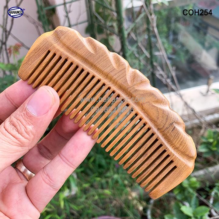 Lược gỗ thơm hình múi bưởi (Size: S - 13cm) COH254 - Chăm sóc tóc