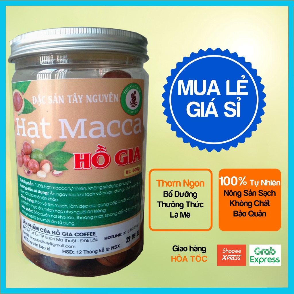 Hạt Macca Sạch Đắk Lắk, Hạt sấy nứt vỏ hạt to, nhân to sấy chín, nhân nhỏ sấy chín, không hôi dầu 500g
