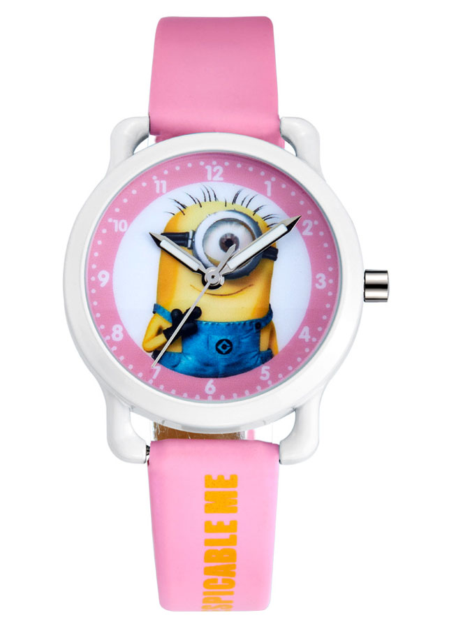 Đồng Hồ Trẻ Em Hình Minions Kezzi PKHRKE009-2 (25mm) - Hồng