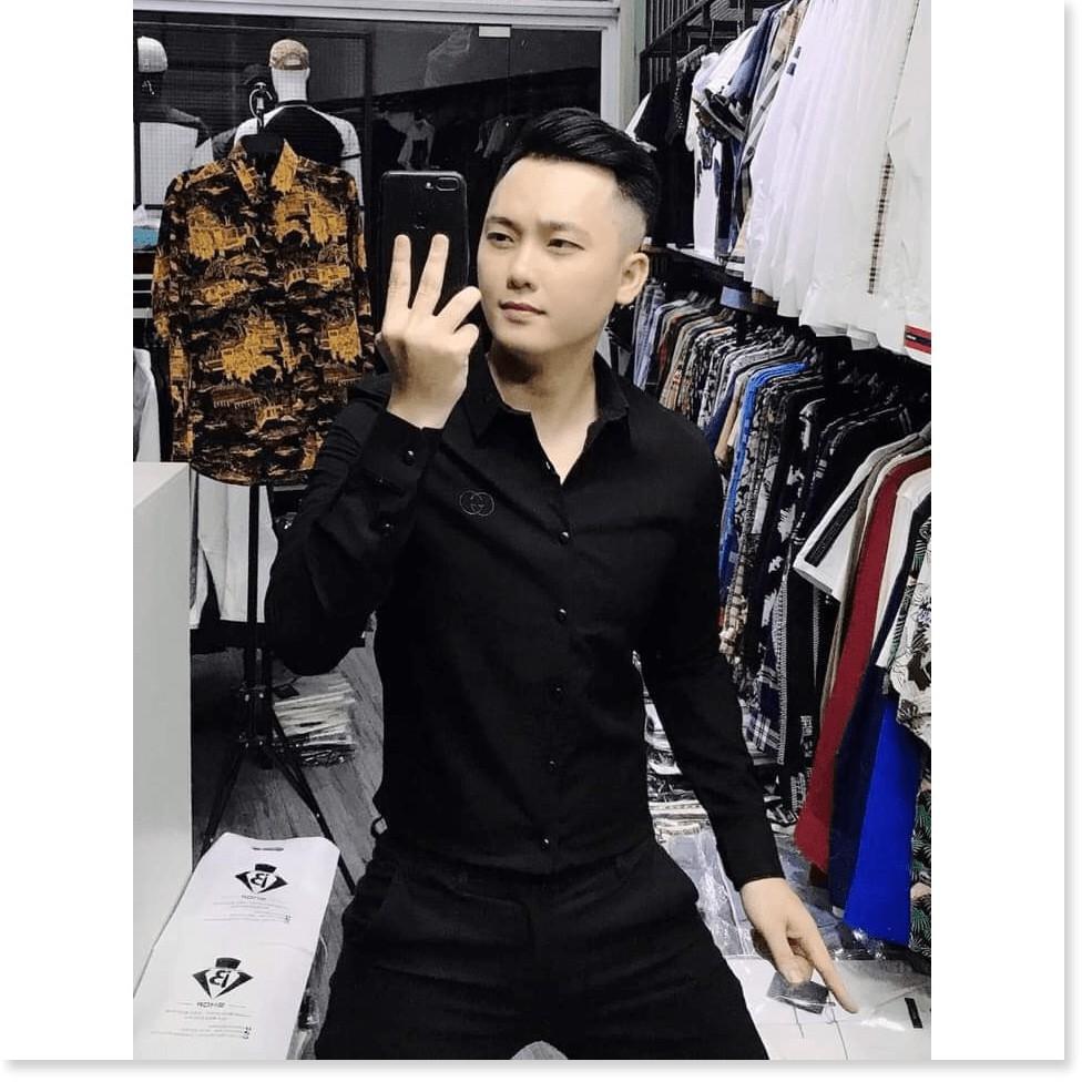 ÁO SƠ MI ĐŨI THÊU,HỌA TIẾT TRƠN,CHẤT LIỆU VÃI ĐŨI THOÁNG MÁT THỜI TRANG KING STORE