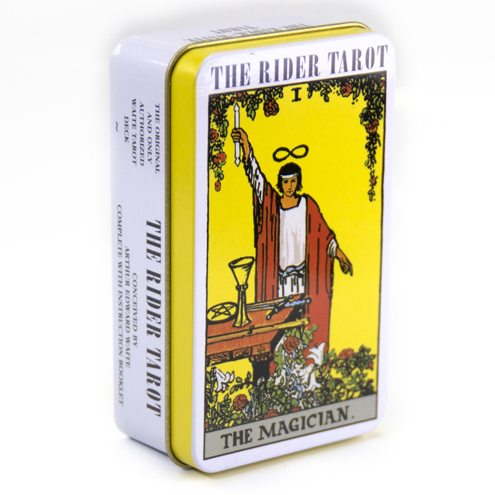 Bộ Bài Rider Waite Tarot Hộp Thiếc Mạ Cạnh Vàng 78 Lá Tặng Link Tiếng Việt