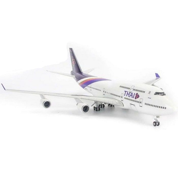 Mô hình máy bay tĩnh B747 Thai Air.ways 47cm có bánh xe và đèn leg