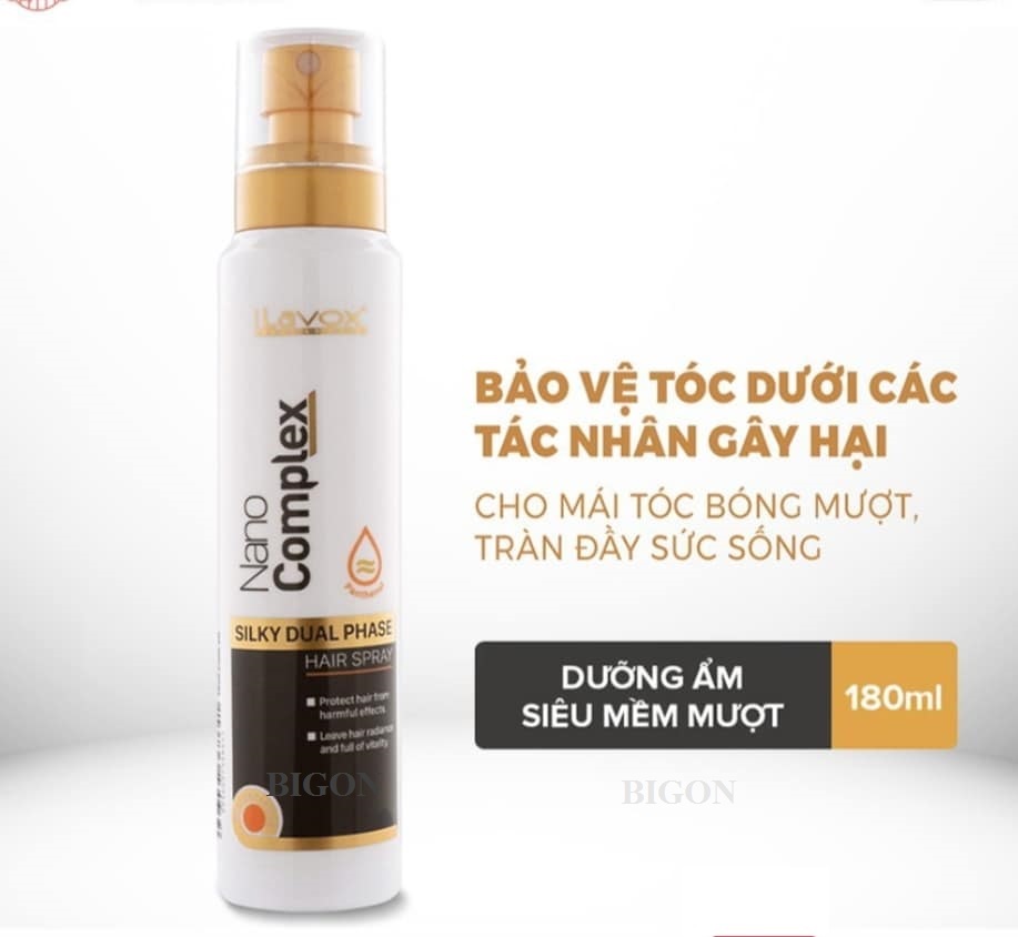 Xịt Dưỡng Tóc Nano Complex - Dưỡng Ẩm Siêu Mềm Mượt Lavox 180ml