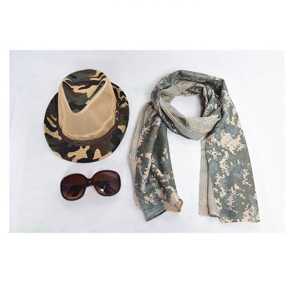 Camouflage Scrim Net Scarf Hunting Army Head Wrap Black