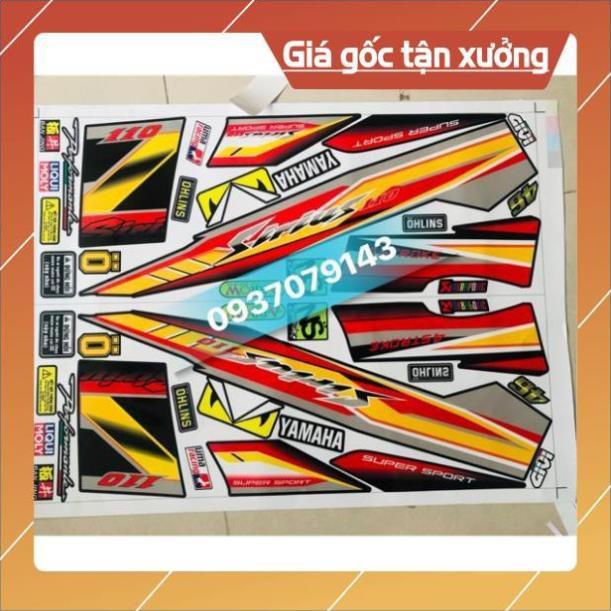 Tem rời Sirius 110 dán xe đen