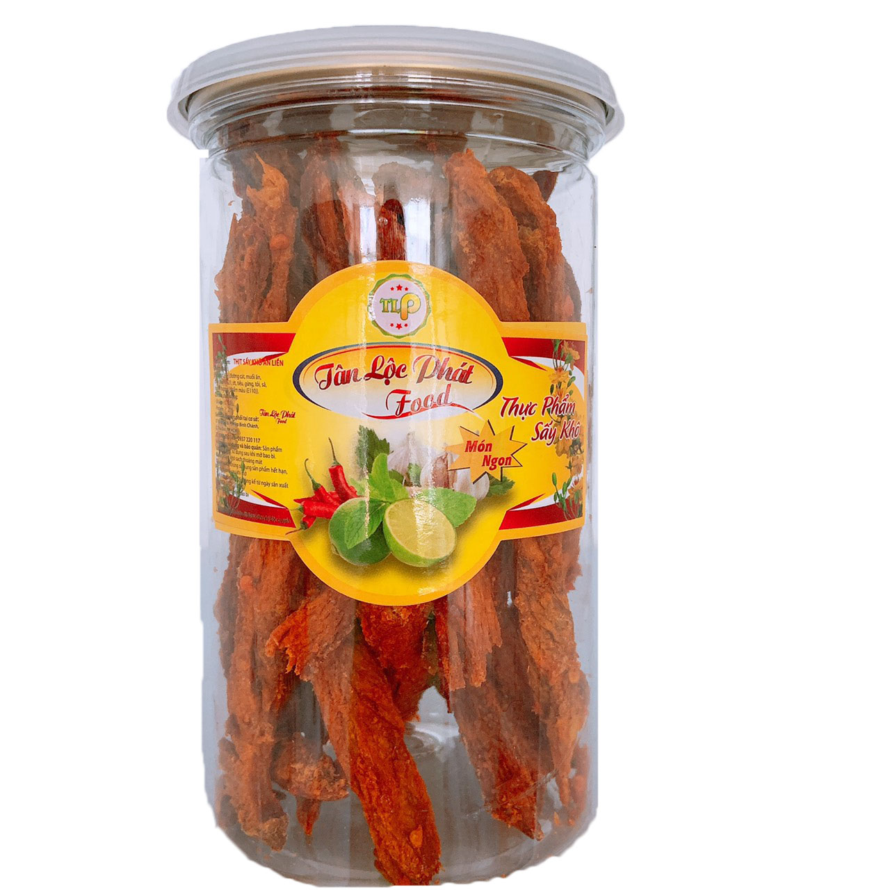 THỊT KHÔ BÒ DẠNG QUE THƯỢNG HẠNG TÂN LỘC PHÁT - HŨ 250G