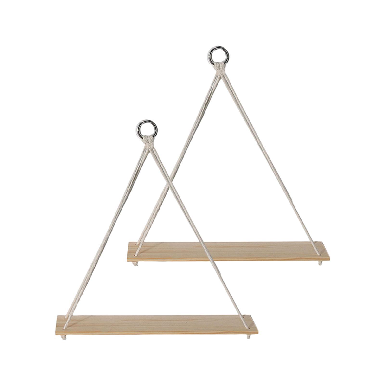 Hanging Shelf for Wall Rack Planter Shelf Wooden Shelf White for Living Room