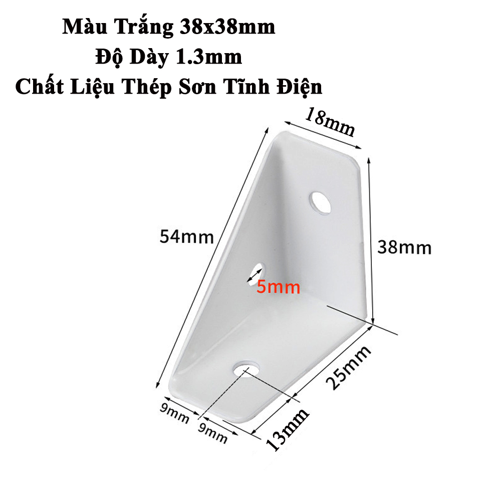 Ke Góc Vuông KUNBE Giá Đỡ Góc Đồ Nội Thất Hình Tam Giác Ke Góc 90 Độ Chốt Giữ 3 Mặt Cố Định Chắc Chắn