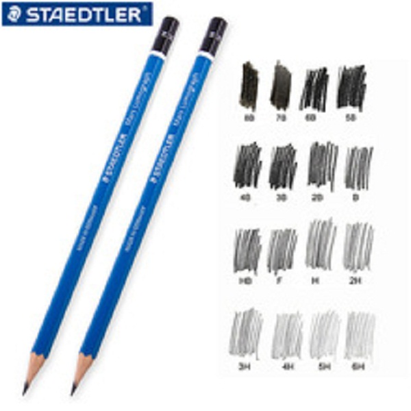 Bộ bút chì kỹ thuật Staedtler Mard Lumograph 100 G6 cực mềm, hộp thiếc