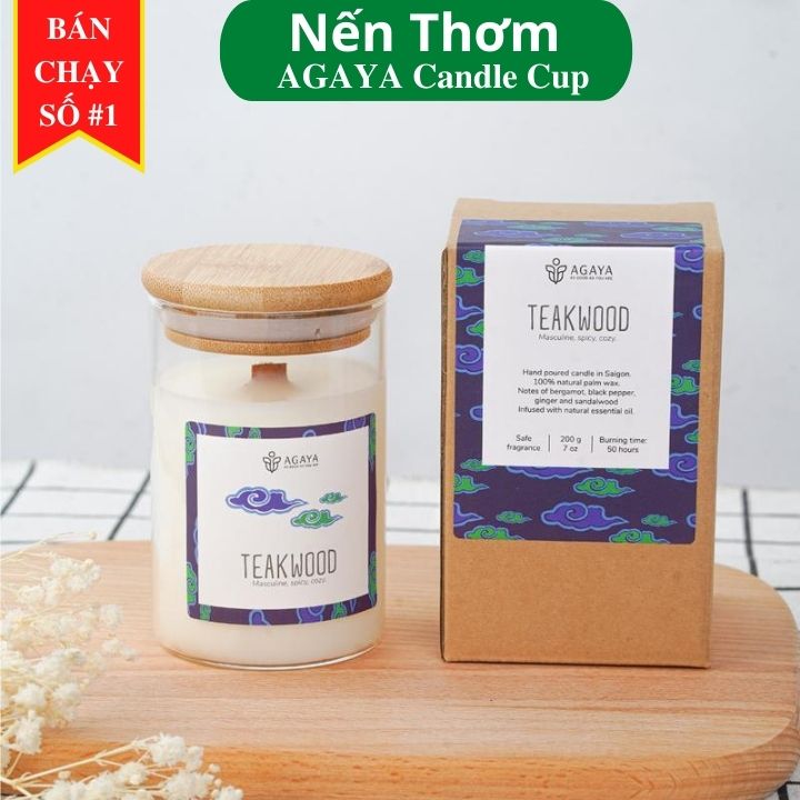 Nến Thơm Candle Cup - Mùi TEAKWOOD
