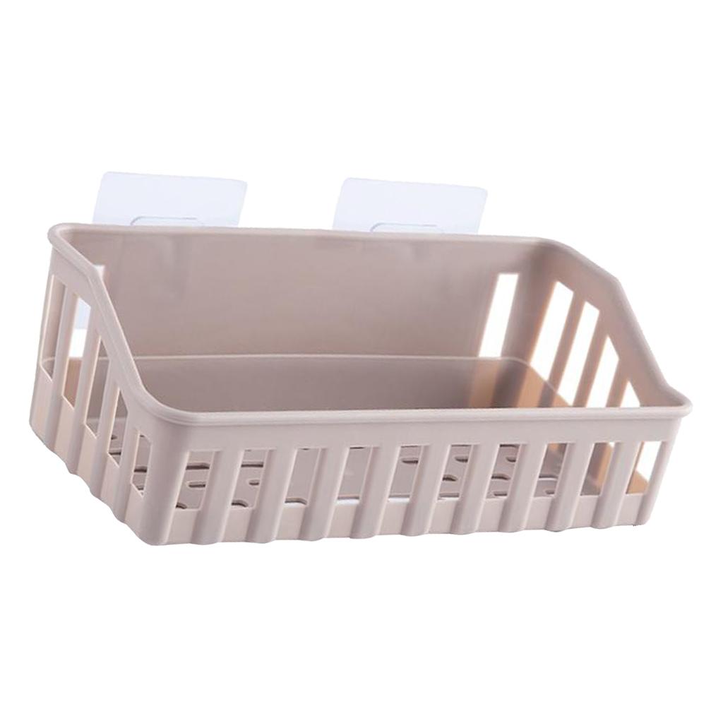 Kitchen Bathroom Wall Shower Shelf Storage Caddy Rack Self Adhesive Coffee