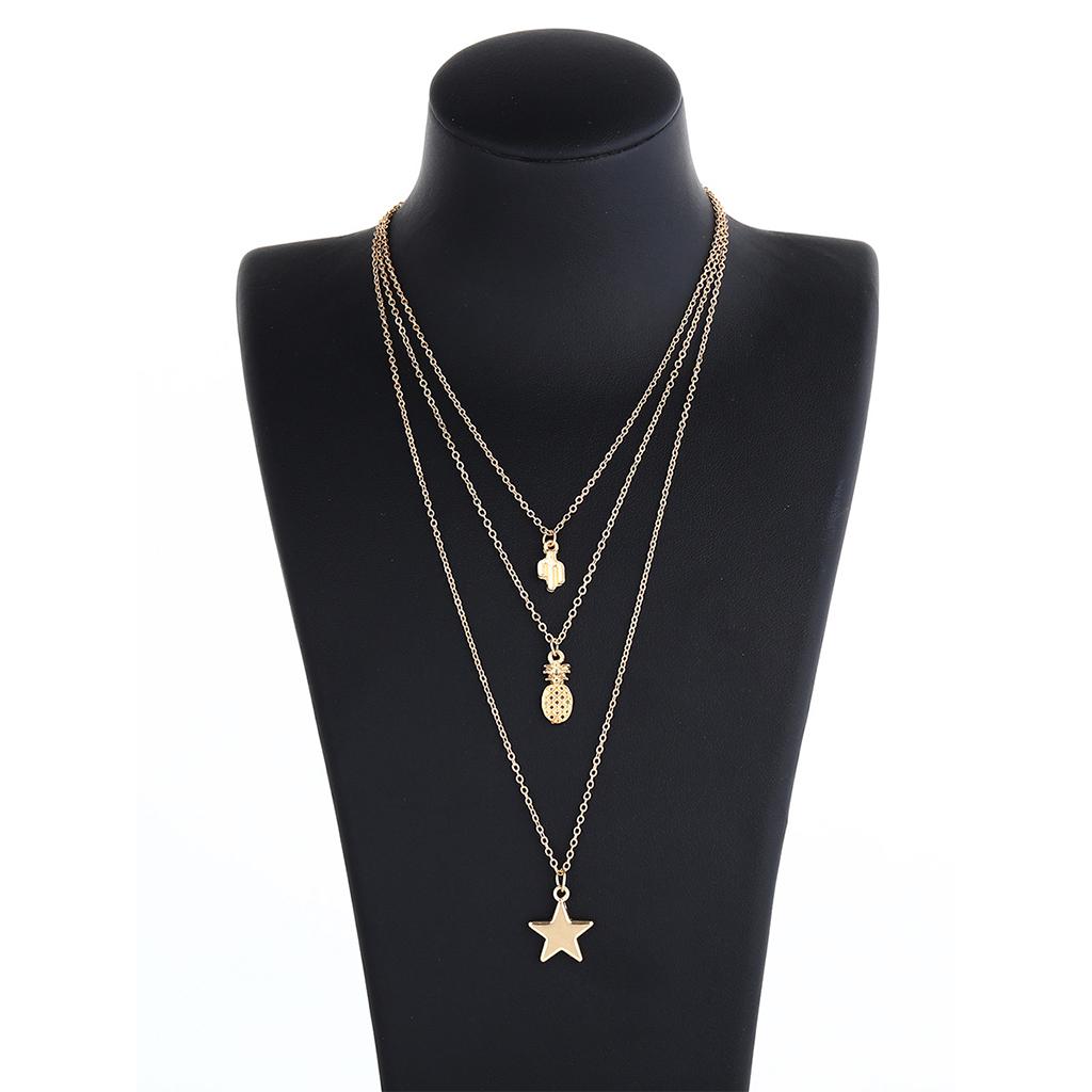 Multilayer Clavicle Chain Choker Necklace  Charm Pendant