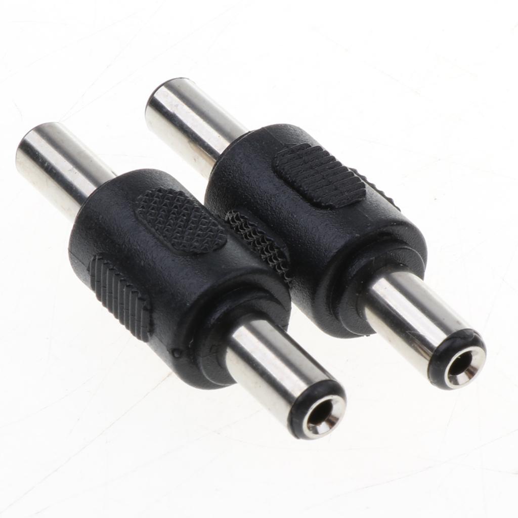 Plastic+Nickel Audio Video RCA Male to Male Adapter Coupler Connector