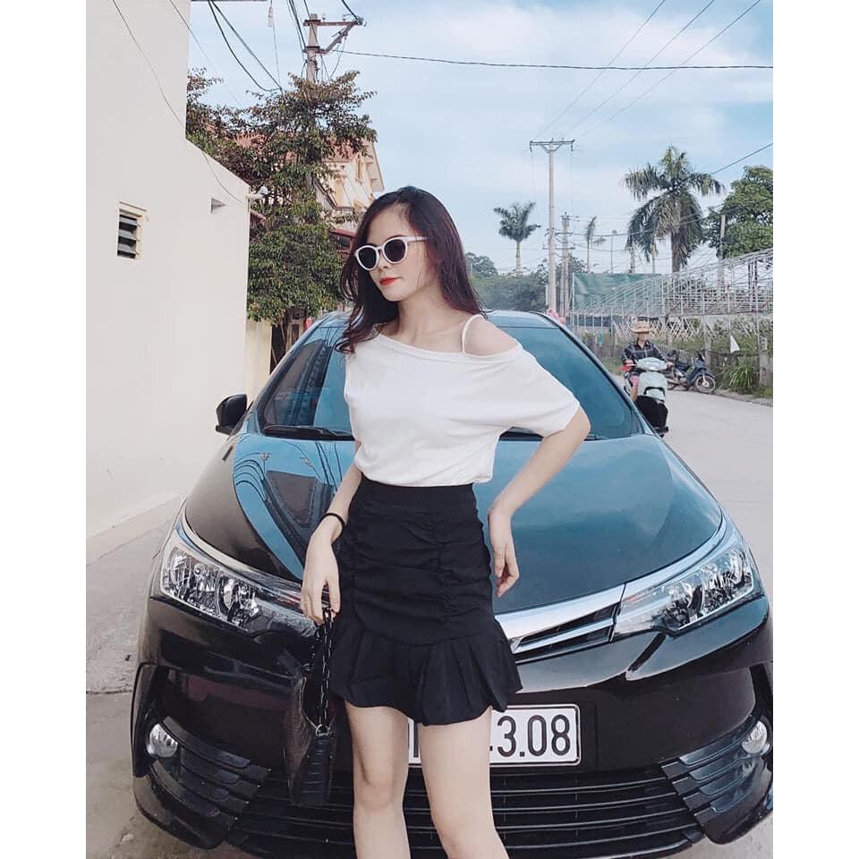 ÁO COTTON LỆCH VAI 3 MÀU SIÊU HÓT