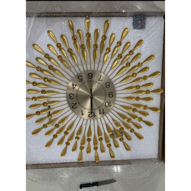 Đồng hồ treo tường GCLOCK loại to KT 71X71 cao cấp làm từ kim loại sơn tĩnh điện chạy máy kim trôi chuẩn