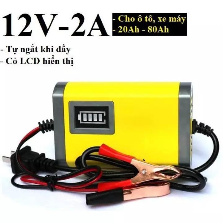 Máy Sạc Bình Ắc Quy Tự Động Cho Xe Máy Sạc Bình Nhanh Cho Xe Máy, Xe Ô Tô, xe đạp điện và các loại bình điện