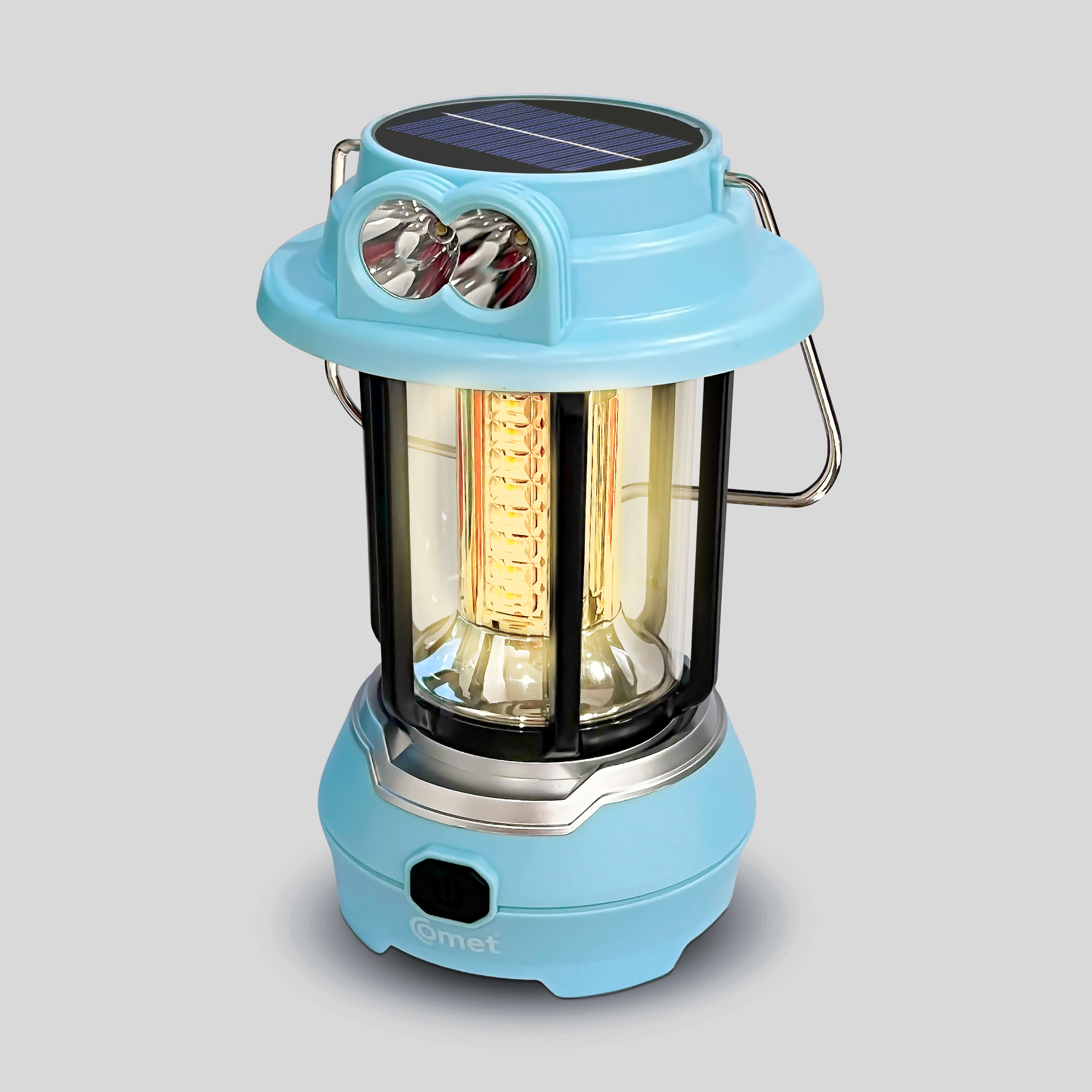 Đèn Sạc LED Tích Điện COMET CRL3403S 9W Sạc Solar, Cắm trại, Đèn pin, Đèn sạc, Đèn SOS