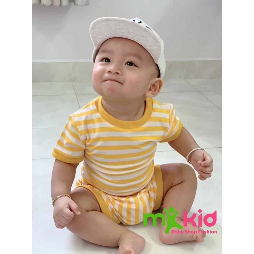 Bộ Cộc Tay Cho Bé Bộ Chip Sọc 5 Màu Chất Cotton Cao Cấp Co Giãn 4 Chiều Thấm Hút Mồ Hôi Tốt