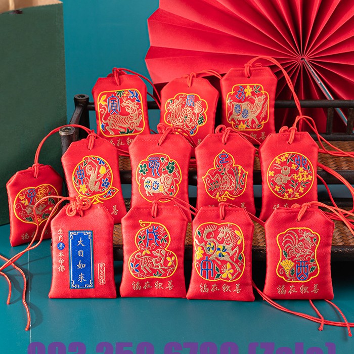 túi phước lành omamori may mắn tài lộc LINH VẬT 12 CON GIÁP BẢO HỘ, BÌNH AN