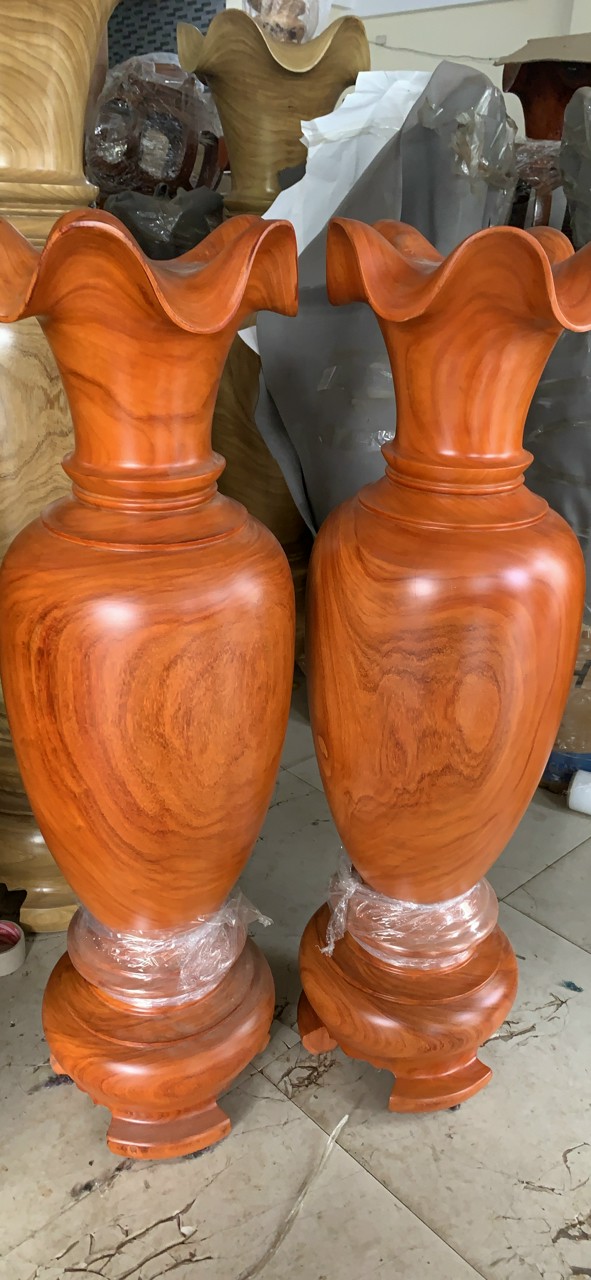 Cặp lục bình phong thủy-cặp lục bình gỗ hương đá nguyên khối cao 1M2-1M4 -1M6-1M8