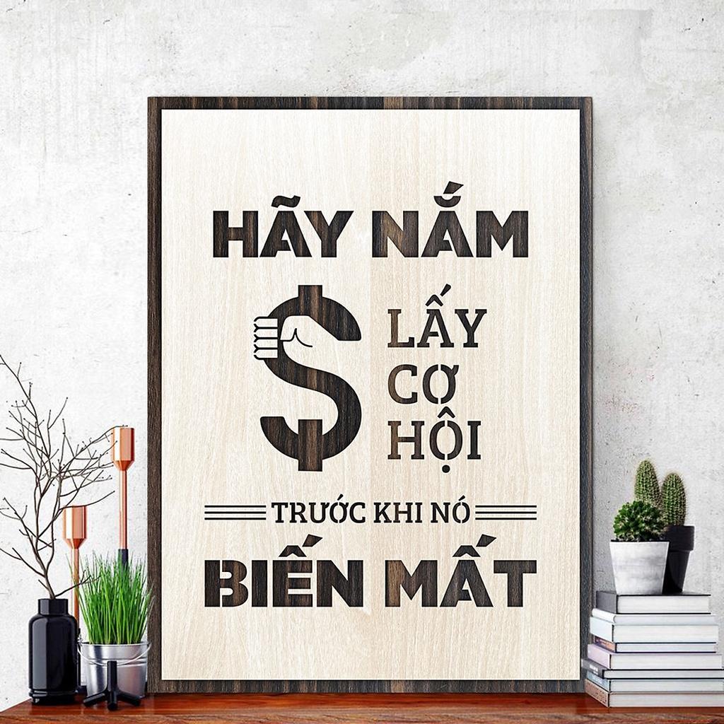 15 Mẫu Tranh slogan treo tường tạo động lực học tập bằng gỗ 30 x 40 cm