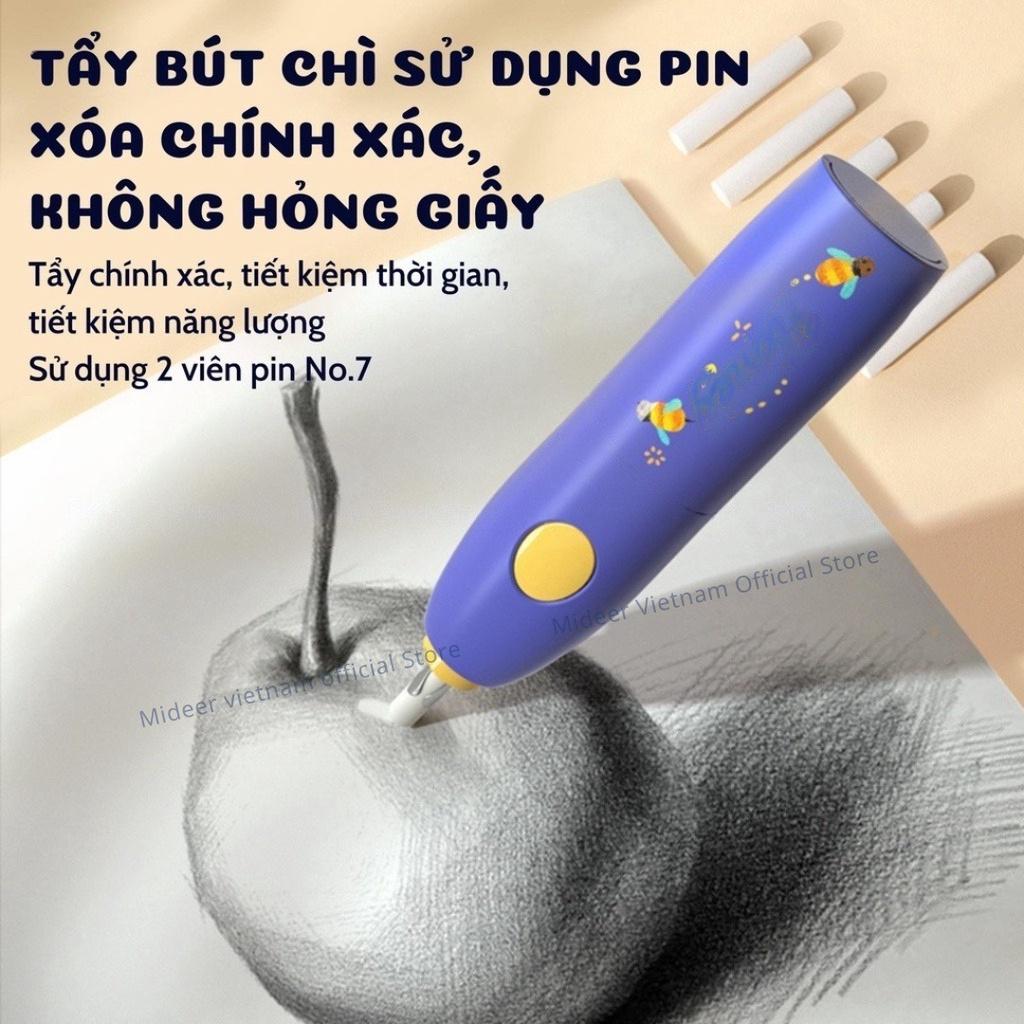 Bộ gọt bút Chì tự động kèm tẩy Cao Cấp Mideer Artist Electric Stationery dụng cụ học tập dễ thương Cho Bé