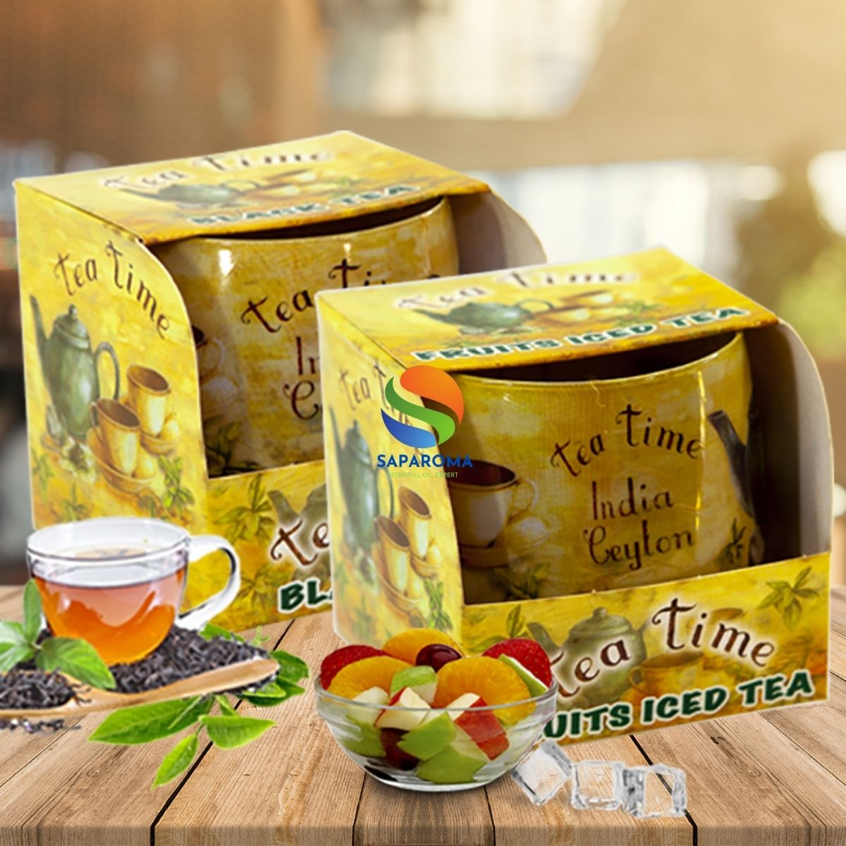 Combo 2 ly nến thơm tinh dầu Bartek Tea Time 100g - trà hoa nhài, nến trang trí, thơm phòng, thư giãn, hỗ trợ khử mùi (giao mẫu ngẫu nhiên)