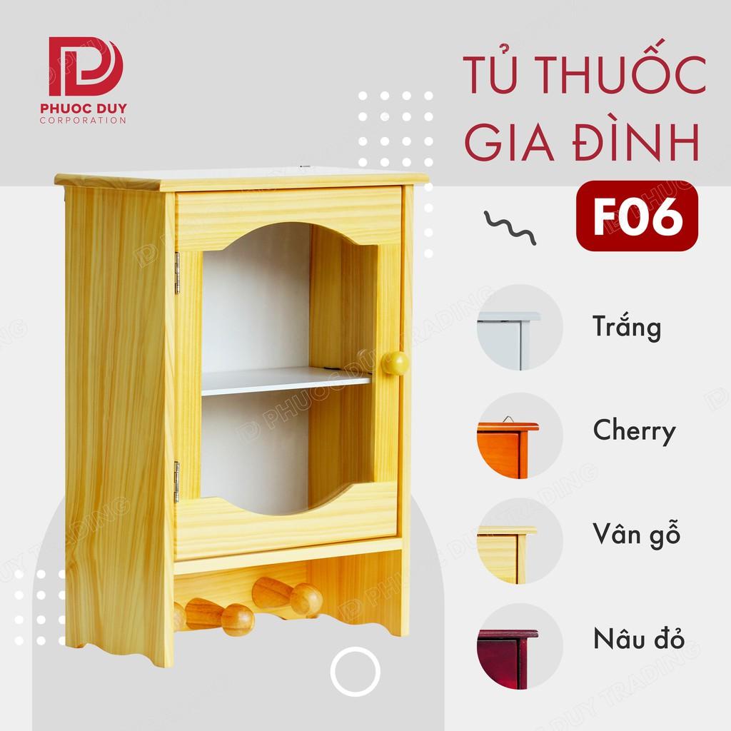 Tủ thuốc - Tủ y tế gia đình gỗ tự nhiên F06