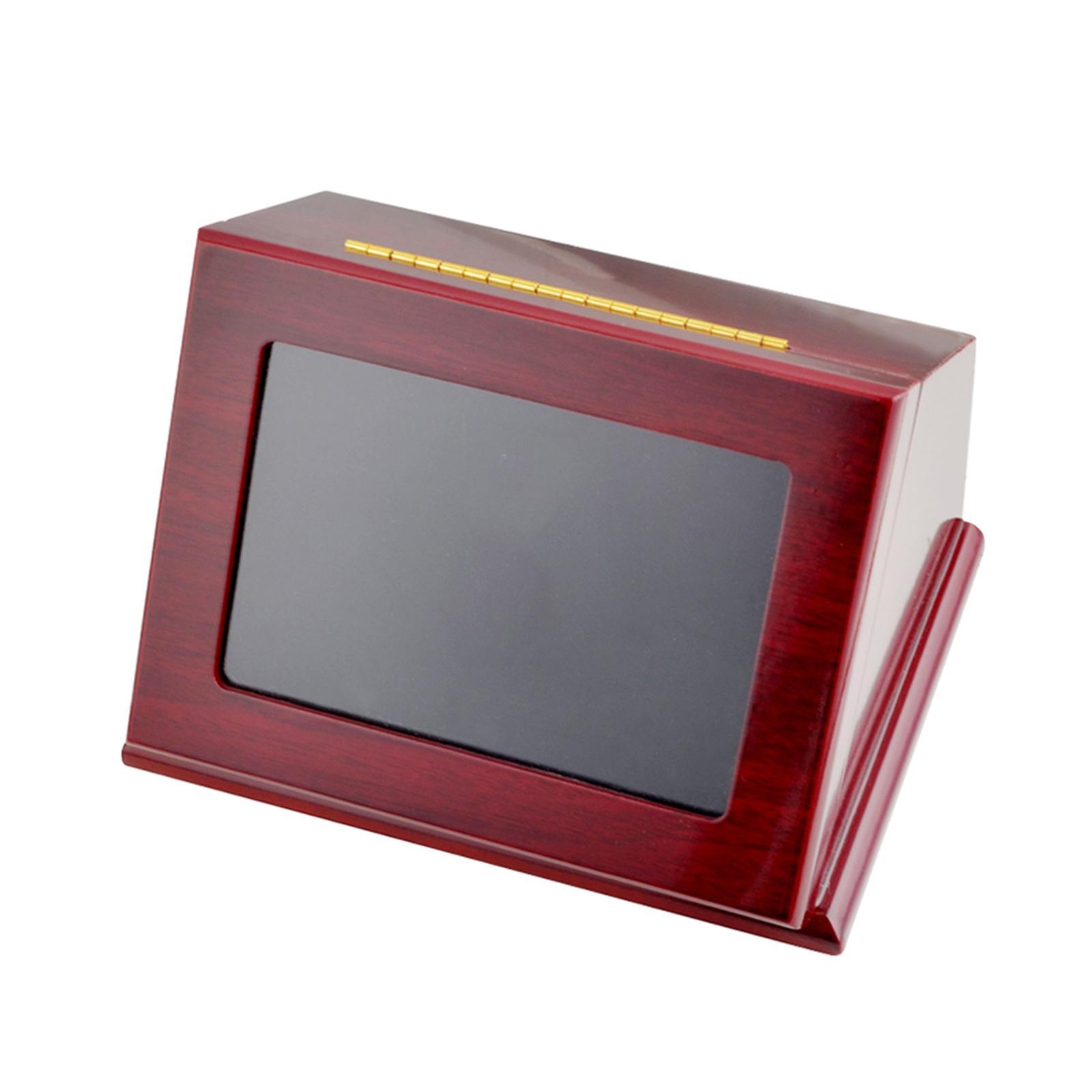 Golf Ball Display Case with Transparent Window Wood Golf Ball Storage Box