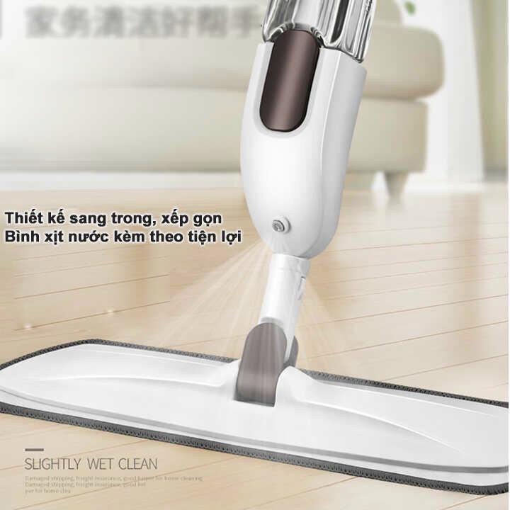 Cây Lau Nhà Phun Sương Chổi Lau Nhà Thông Minh Có Đầu Xoay 360 Độ Tiện Dụng
