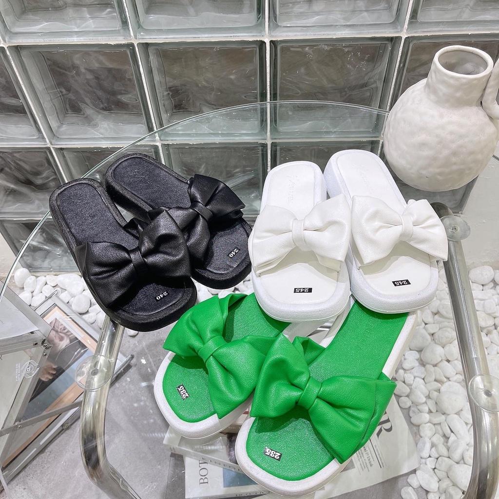 ️Dép quai ngang đính nơ đế đúc cực xịn