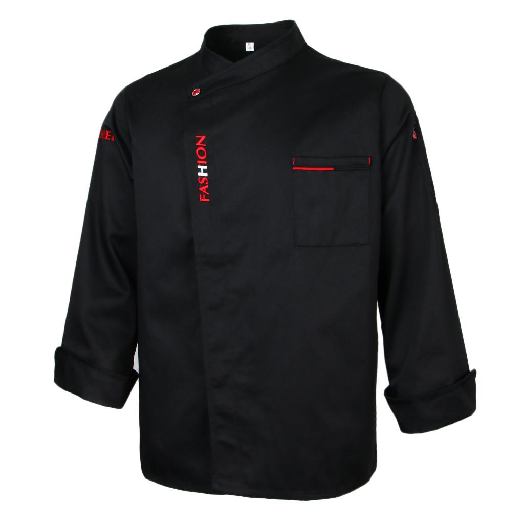 Fashion Unisex Chef Coat Kitchen Uniform Long Sleeves Jacket