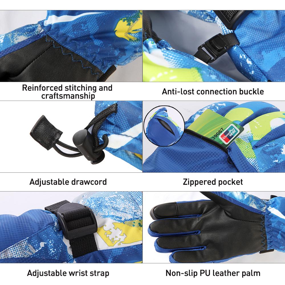 Waterproof Breathable Snow Gloves Touchscreen Winter Warm Ski Gloves