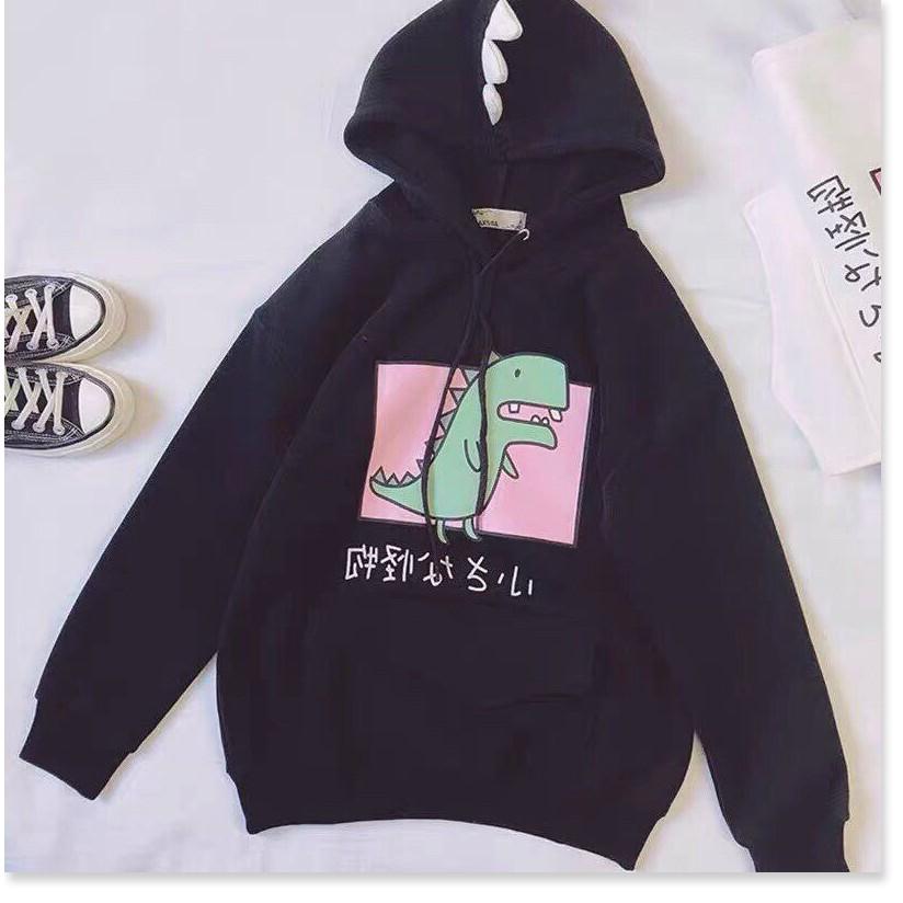 ÁO HOODIES CÓ MŨ HOẠ TIẾT KHỦNG LONG