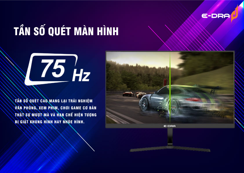 Màn hình máy tính E-dra EGM24F75 (23.8"/FHD/IPS/75Hz/1ms) - Hàng Chính Hãng